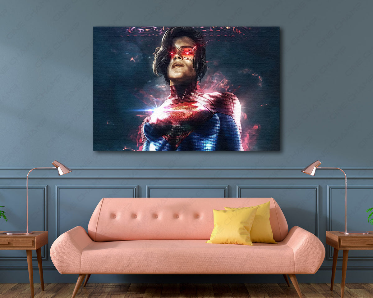 Supergirl The Flash Movie Canvas Print