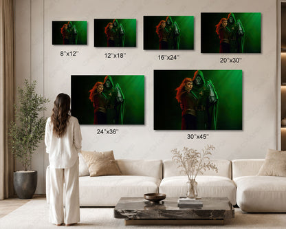 Superhero canvas for gaming room