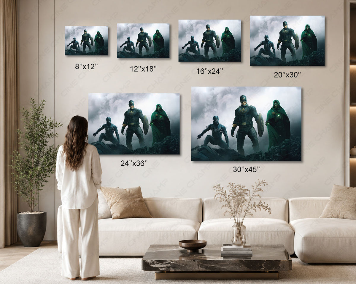 Superhero collector wall art