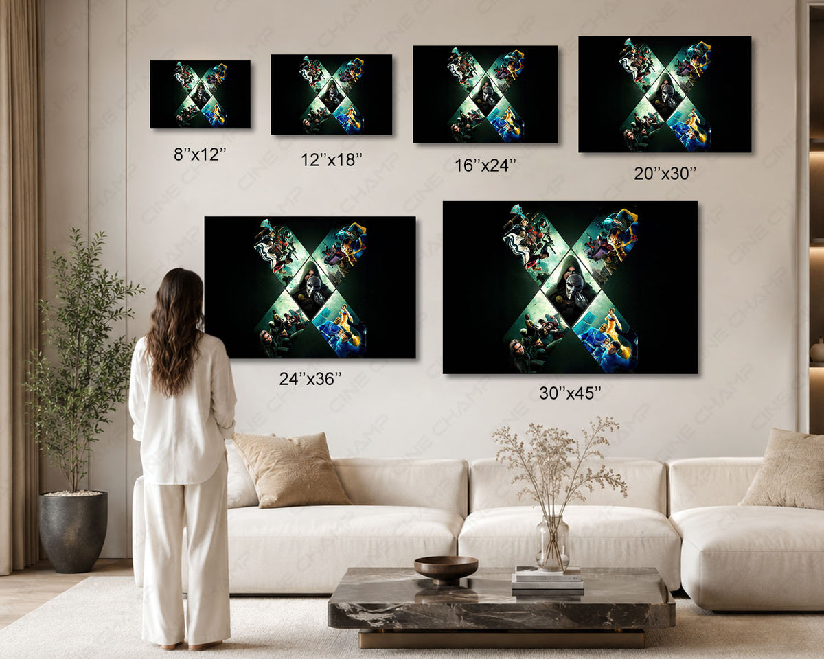 Superhero showdown collector canvas