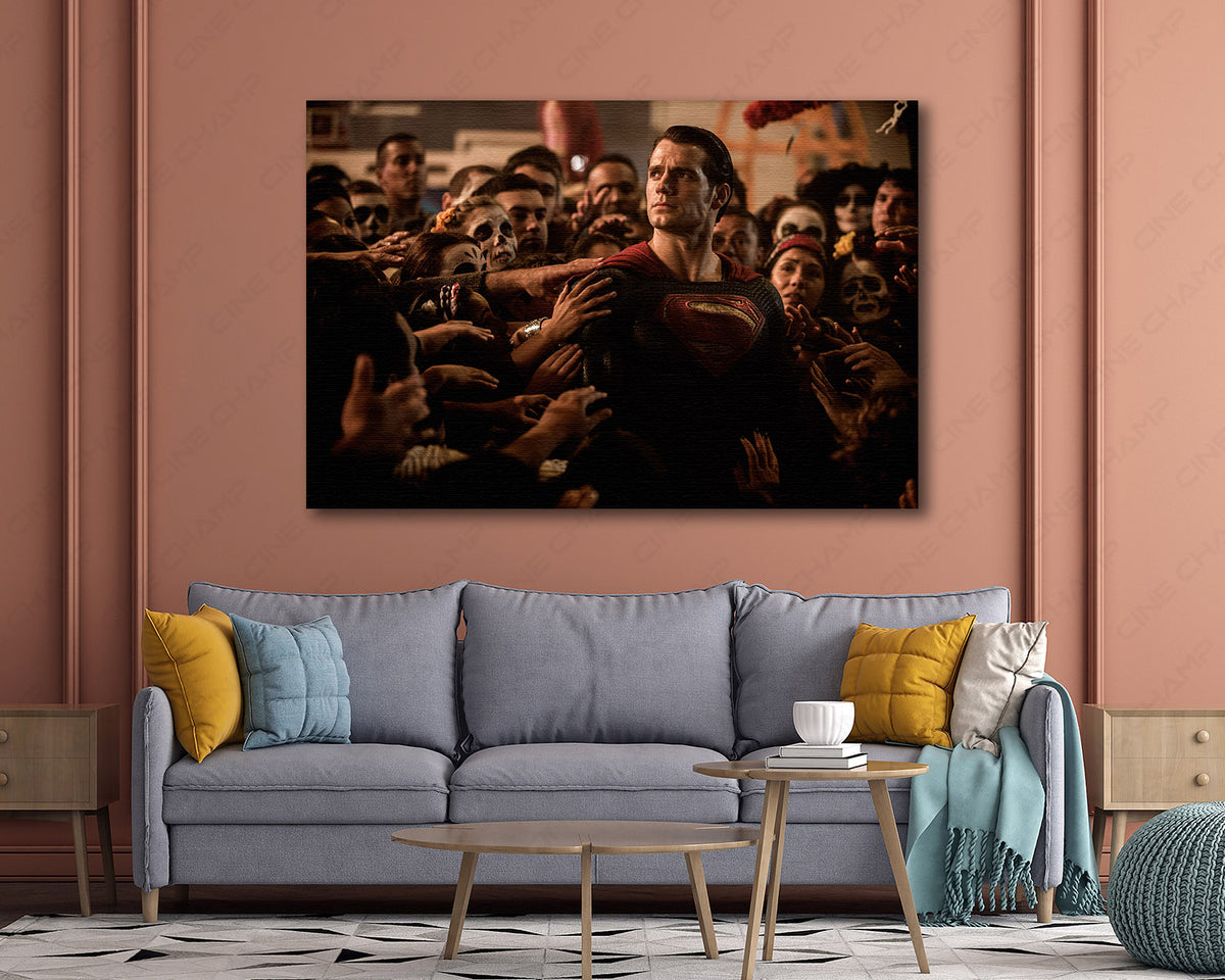Superman comic book canvas artwork