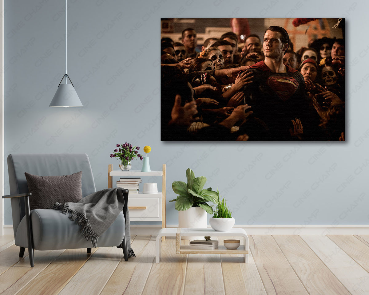 Superman wall art for home theater