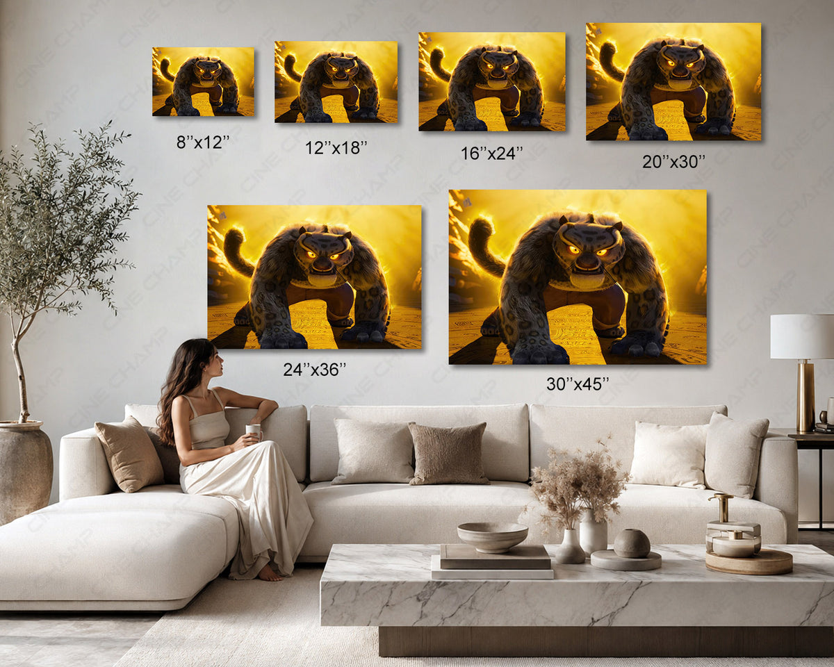 Tai Lung animated movie canvas art