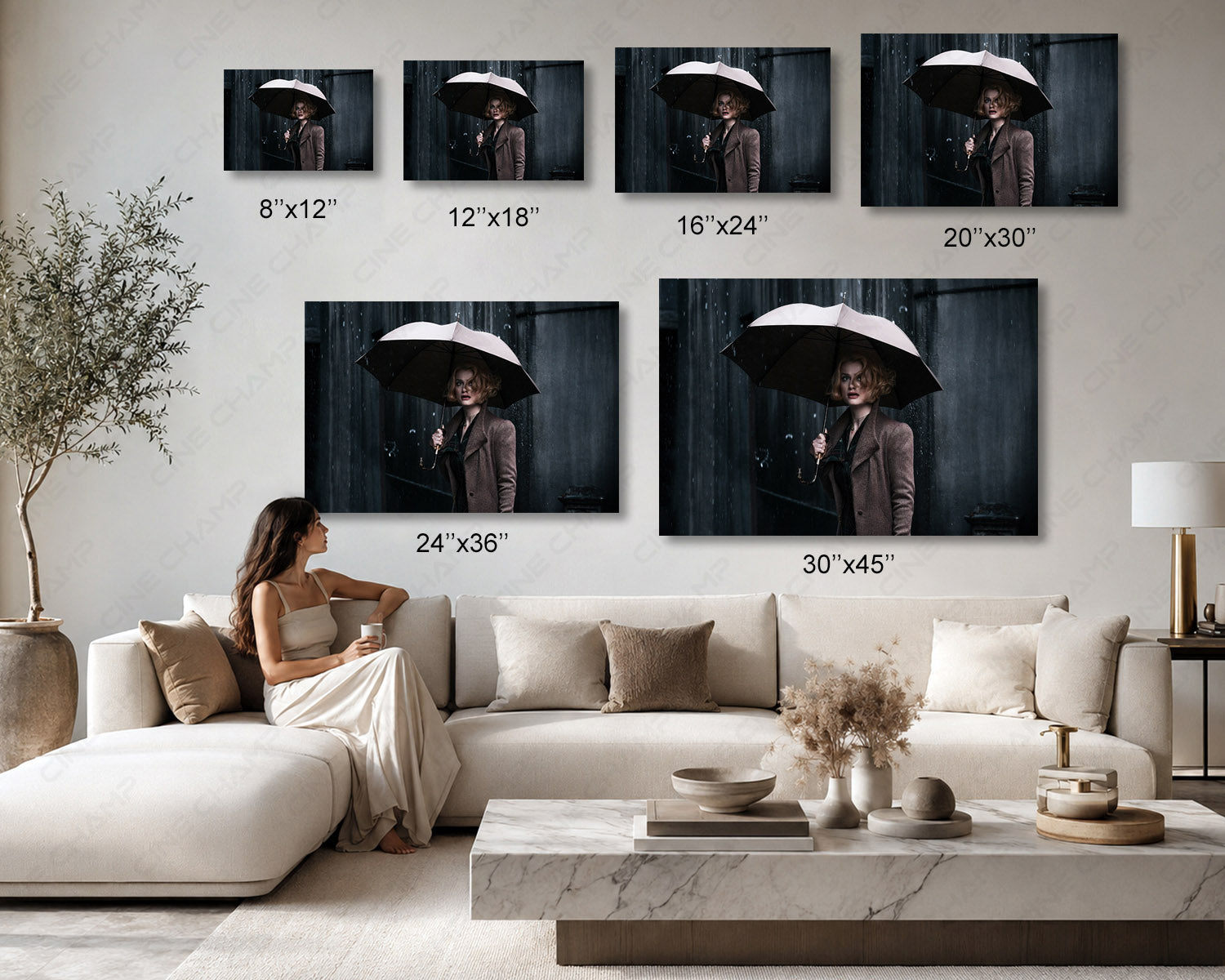 Wizarding World Queenie Goldstein premium canvas print for living room wall décor.