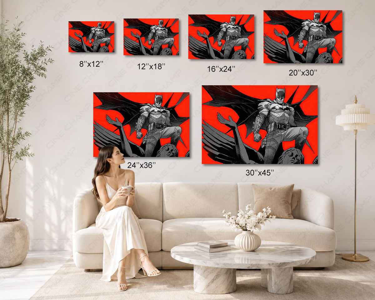 The Batman Superhero Comic Canvas