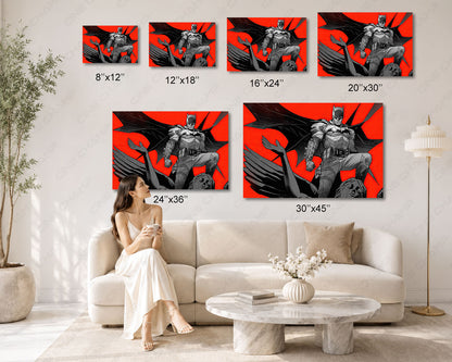 The Batman Superhero Comic Canvas