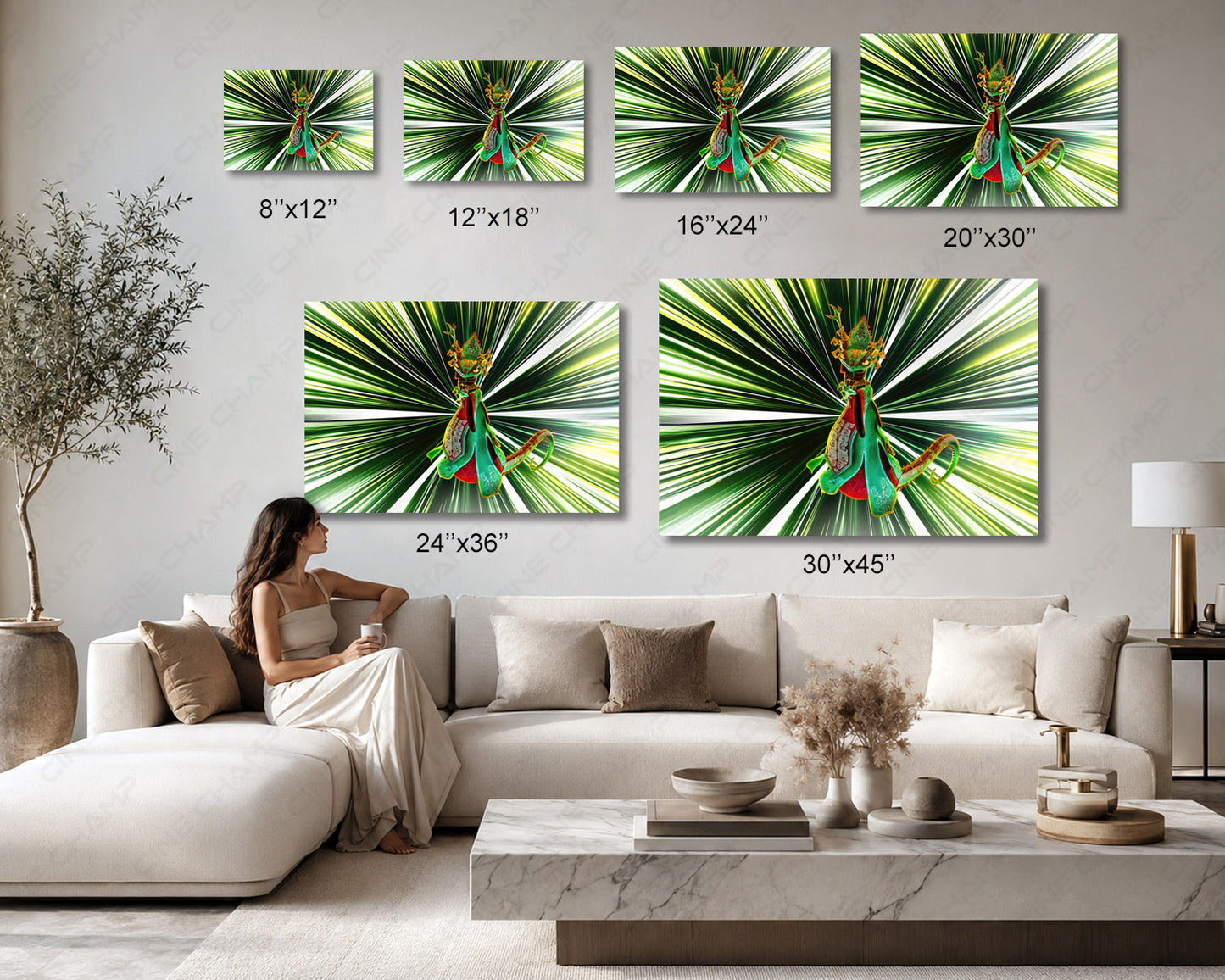 The Chameleon Kung Fu Panda 4 Canvas Print Available in Multiple Sizes for Home, Office, Kids Room, Playroom, and Movie Room Decor