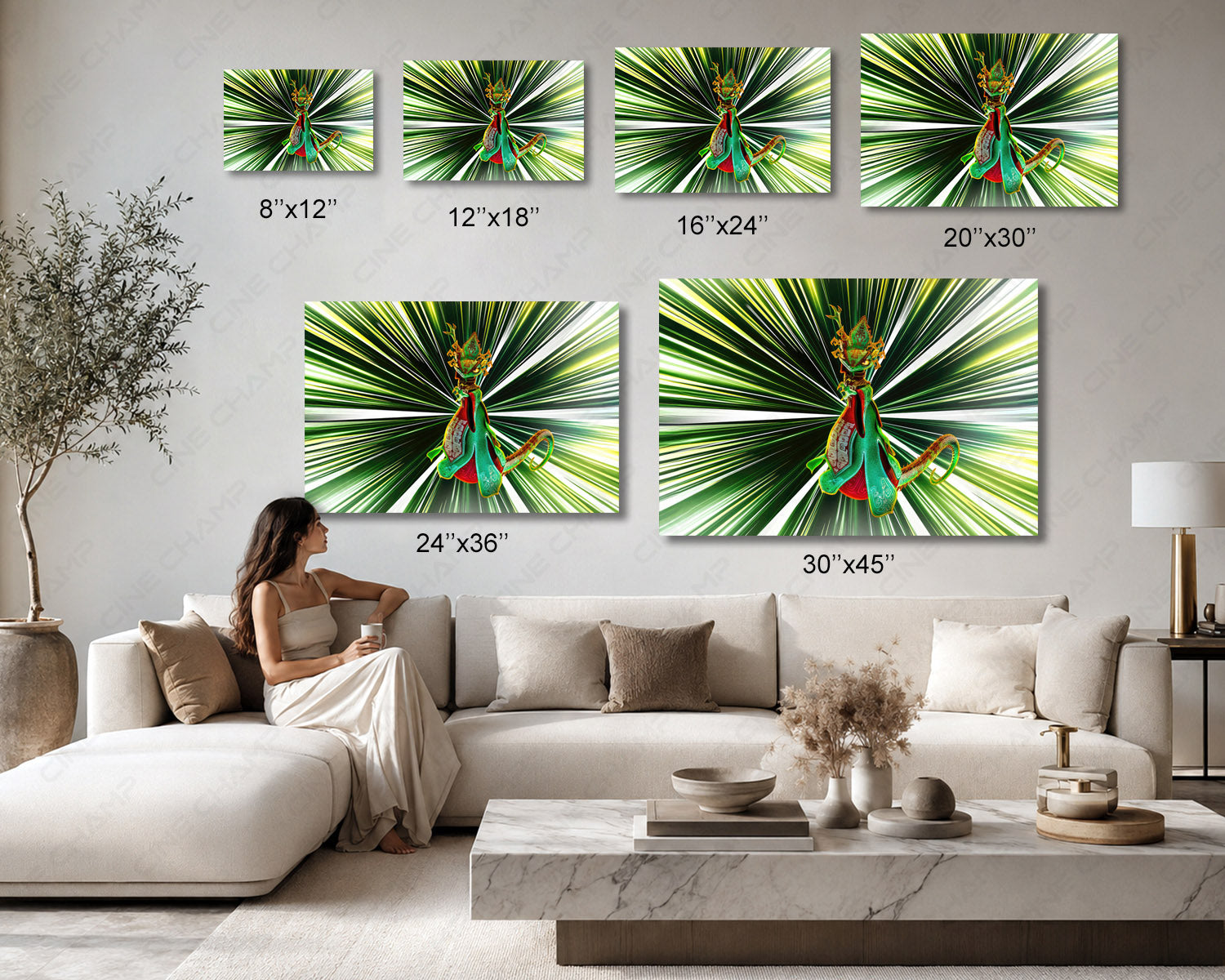 The Chameleon Kung Fu Panda 4 Canvas Print Available in Multiple Sizes for Home, Office, Kids Room, Playroom, and Movie Room Decor