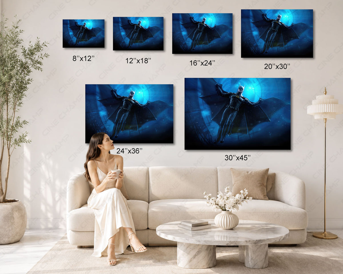 The Flash Batman Cinematic Canvas Art