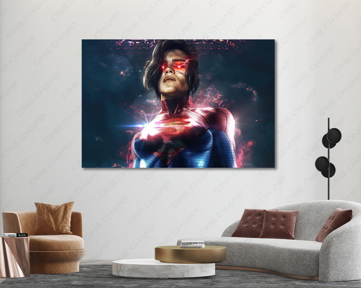 The Flash Supergirl Poster Canvas