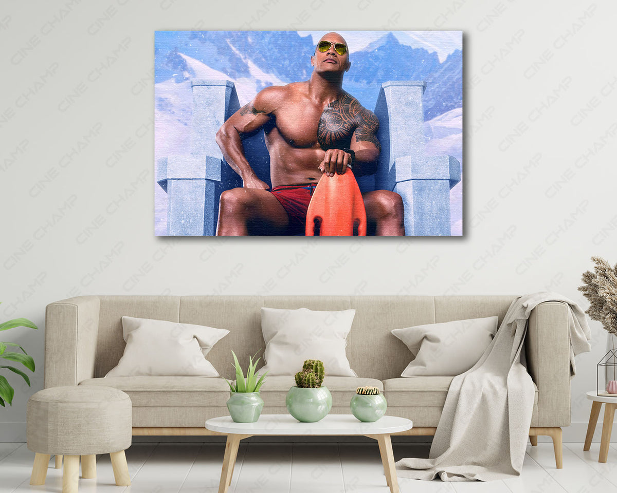 The Rock Baywatch Canvas Print