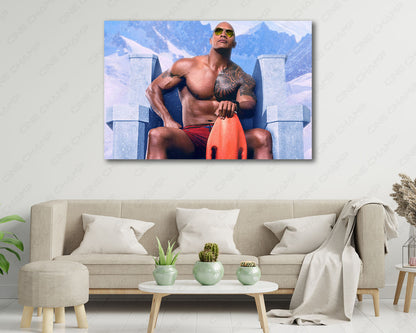 The Rock Baywatch Canvas Print