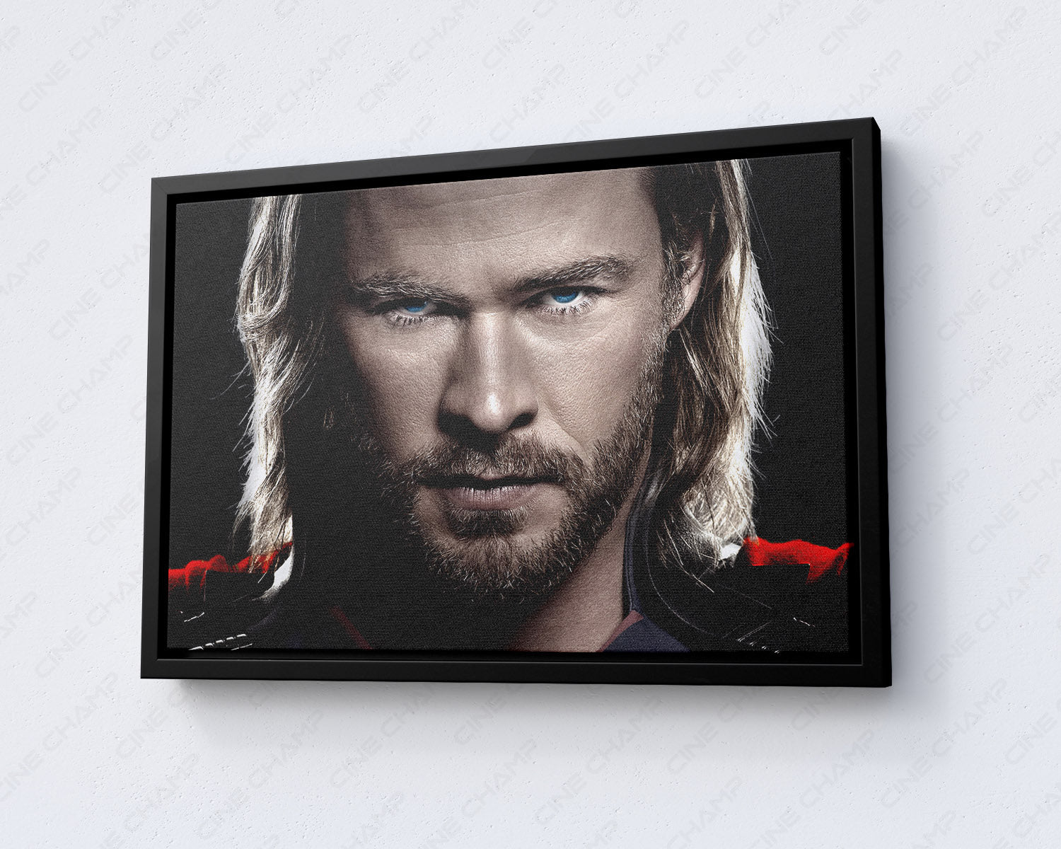 Thor Canvas Print with Black Floating Frame for Modern Home and Entertainment Room Decor