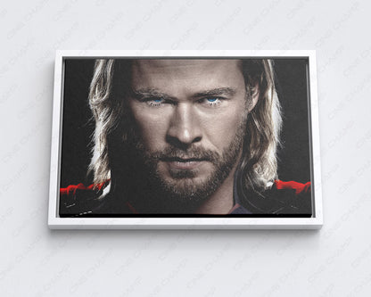 Thor Canvas Print with White Floating Frame for Stylish Marvel-Themed Wall Decoration