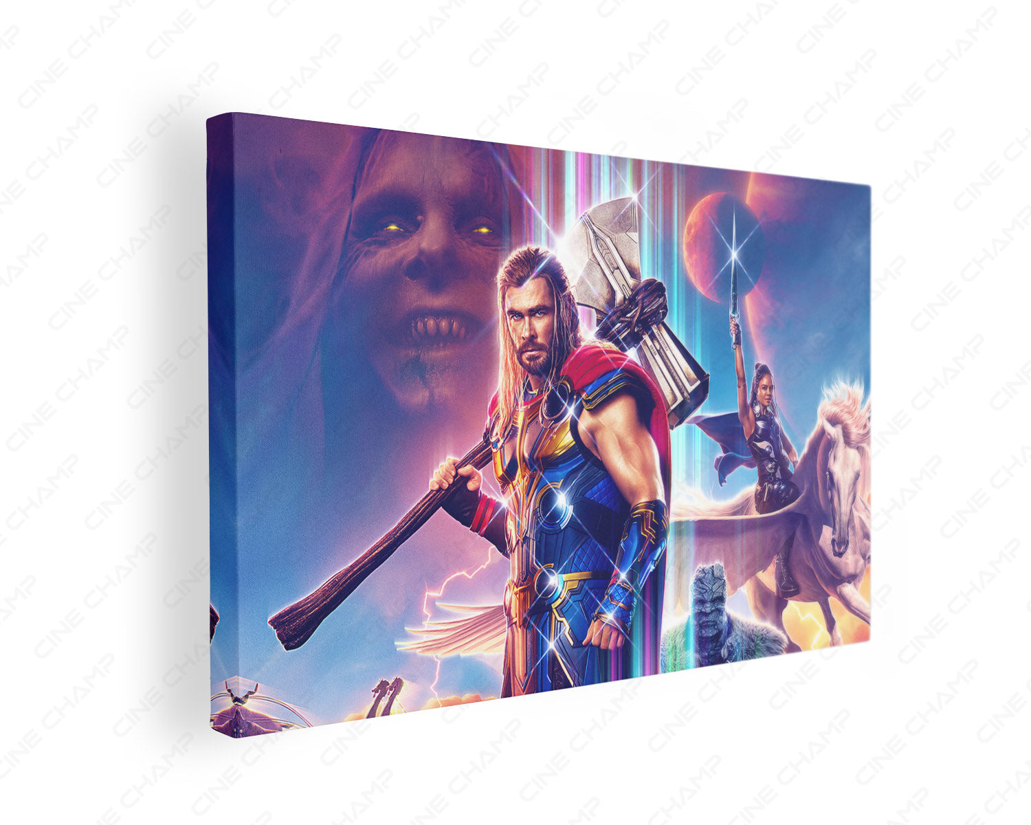 Thor: Love and Thunder Canvas Print Gallery Wrap Featuring Marvel Superhero Inspired Wall Artwork