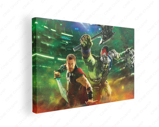 Thor and Hulk Ragnarok canvas wall art