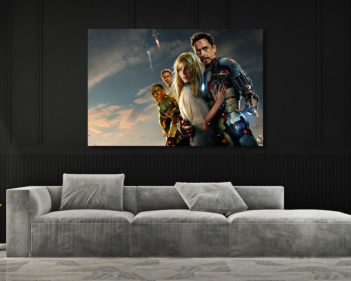 Tony Stark superhero wall artwork