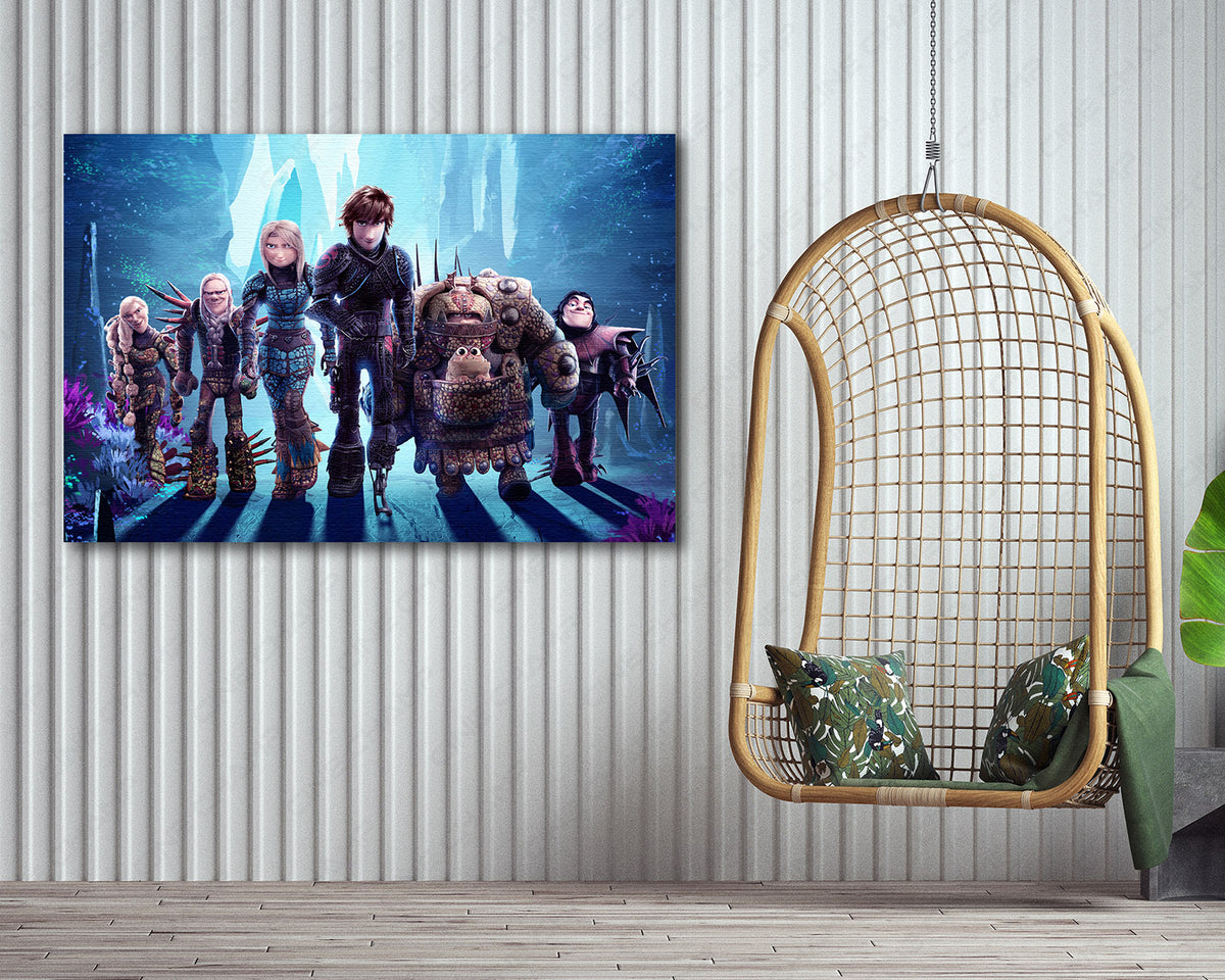 Toothless Hidden World canvas wall print