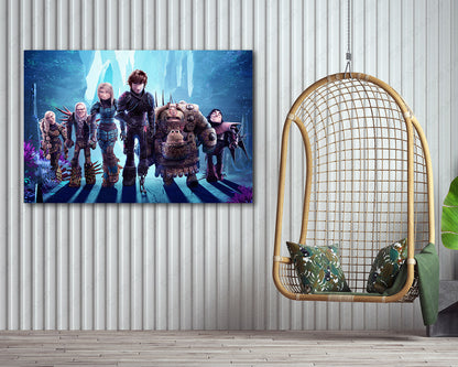 Toothless Hidden World canvas wall print