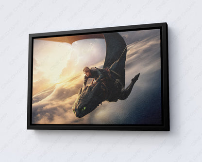 Toothless dragon wall art for bedroom
