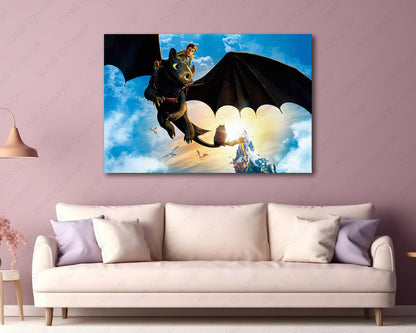 Toothless dragon wall decor