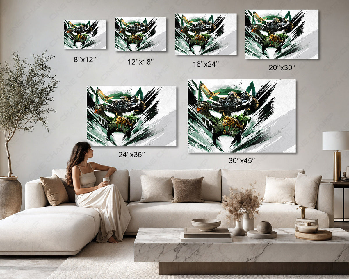 Transformers Rise of the Beasts Poster Canvas