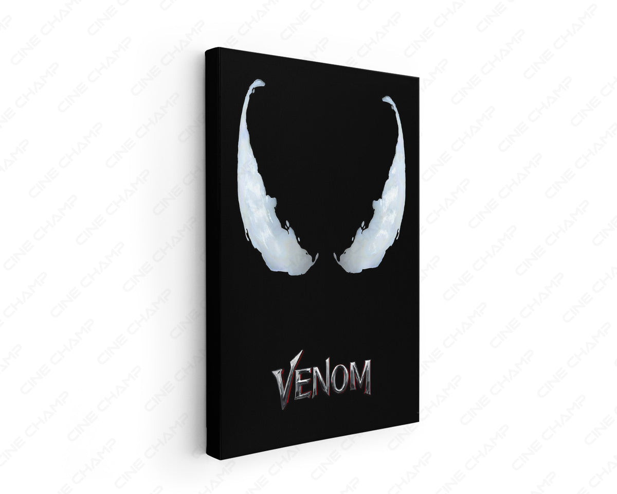Venom Mask Canvas Wall Art Dark Portrait Print