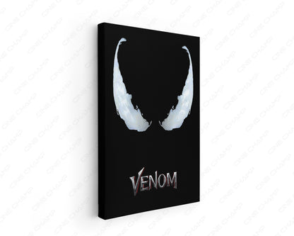 Venom Mask Canvas Wall Art Dark Portrait Print