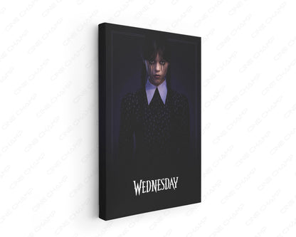 Wednesday Addams Dark Portrait Canvas Wall Art