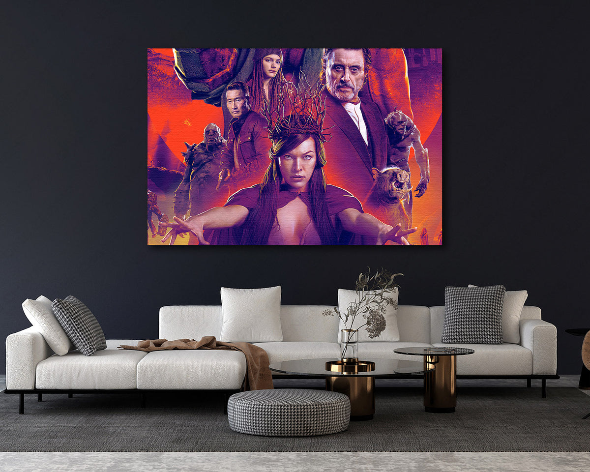 Wild Hunt dark fantasy canvas artwork