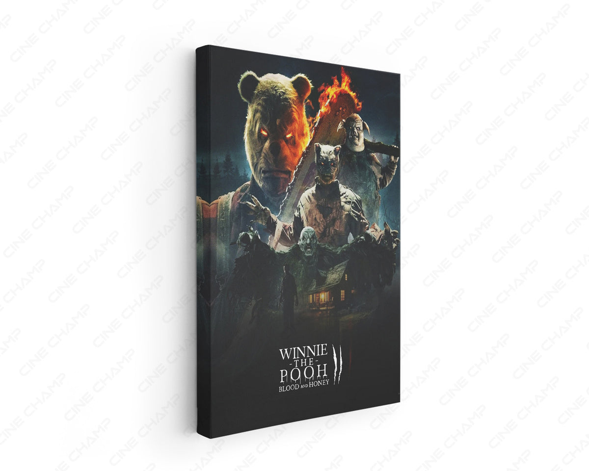 Winnie-the-Pooh Blood and Honey 2 horror movie canvas wall art