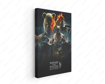 Winnie-the-Pooh Blood and Honey 2 horror movie canvas wall art