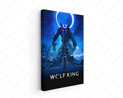 Wolf King Canvas Wall Art Legendary Fantasy Print