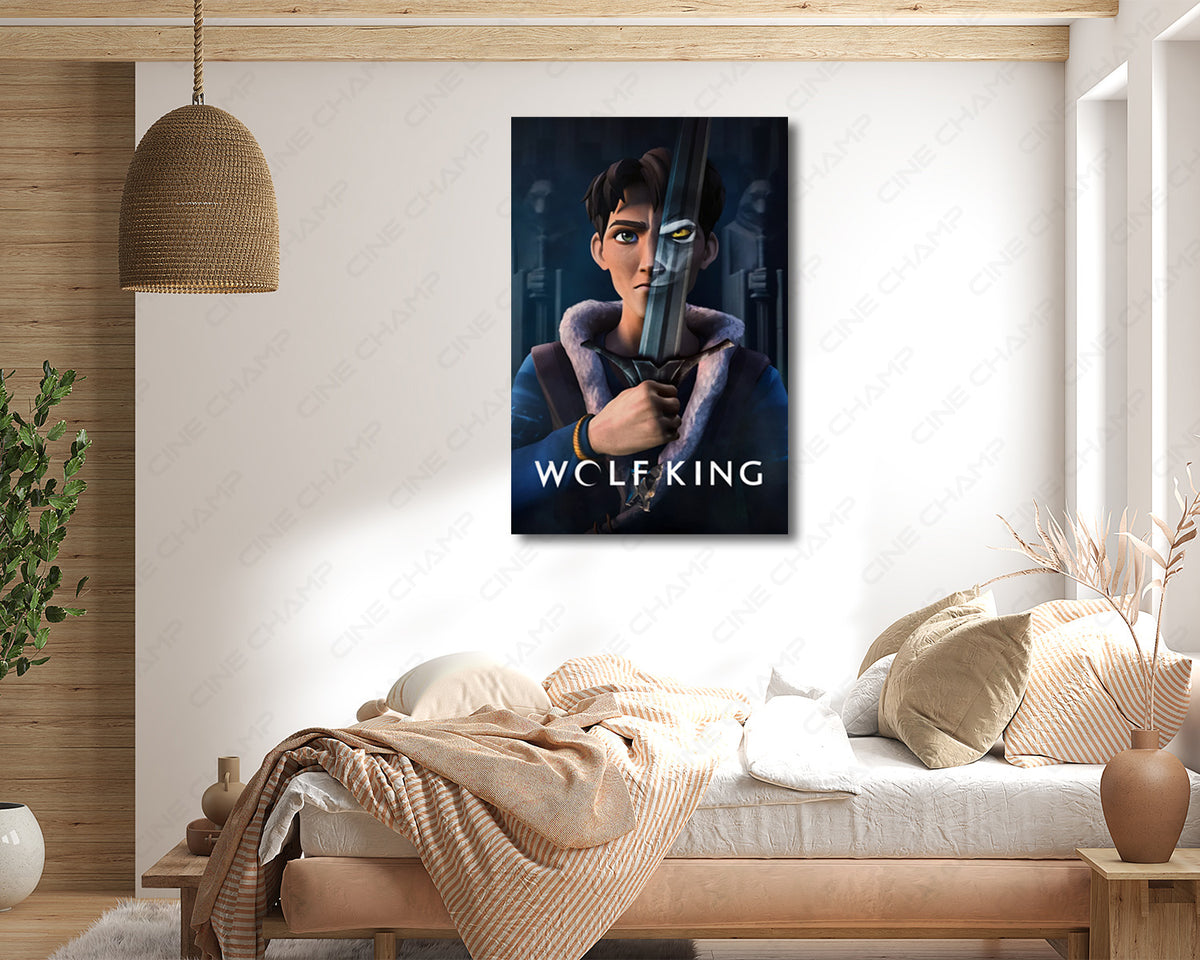 Wolf King Dark Fantasy Canvas Decor for Movie Room