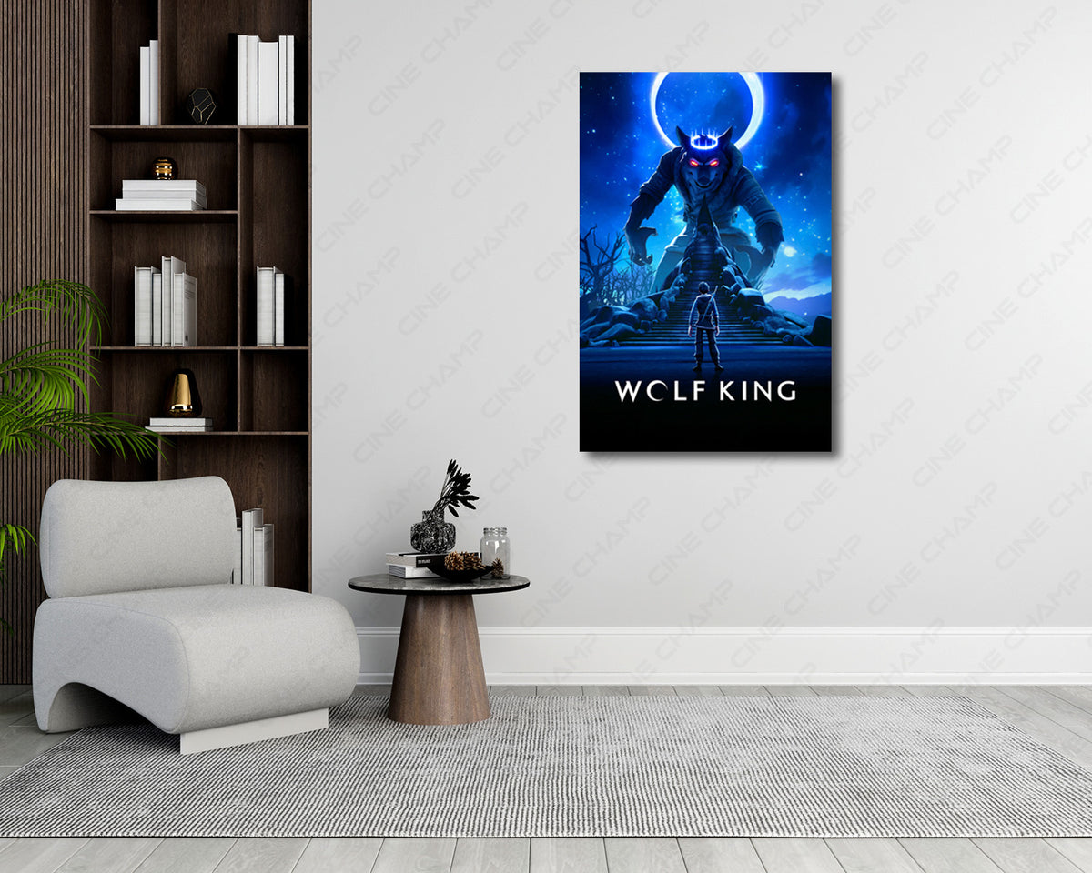 Wolf King Dark Fantasy Canvas Print for Movie Room