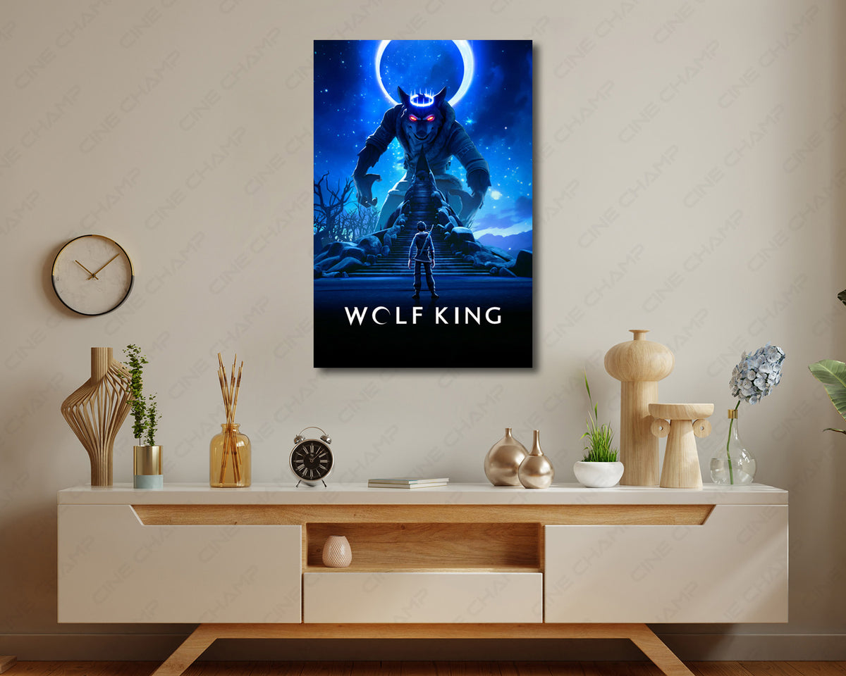 Wolf King Fantasy Canvas Wall Art for Home Theater