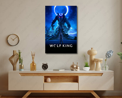 Wolf King Fantasy Canvas Wall Art for Home Theater