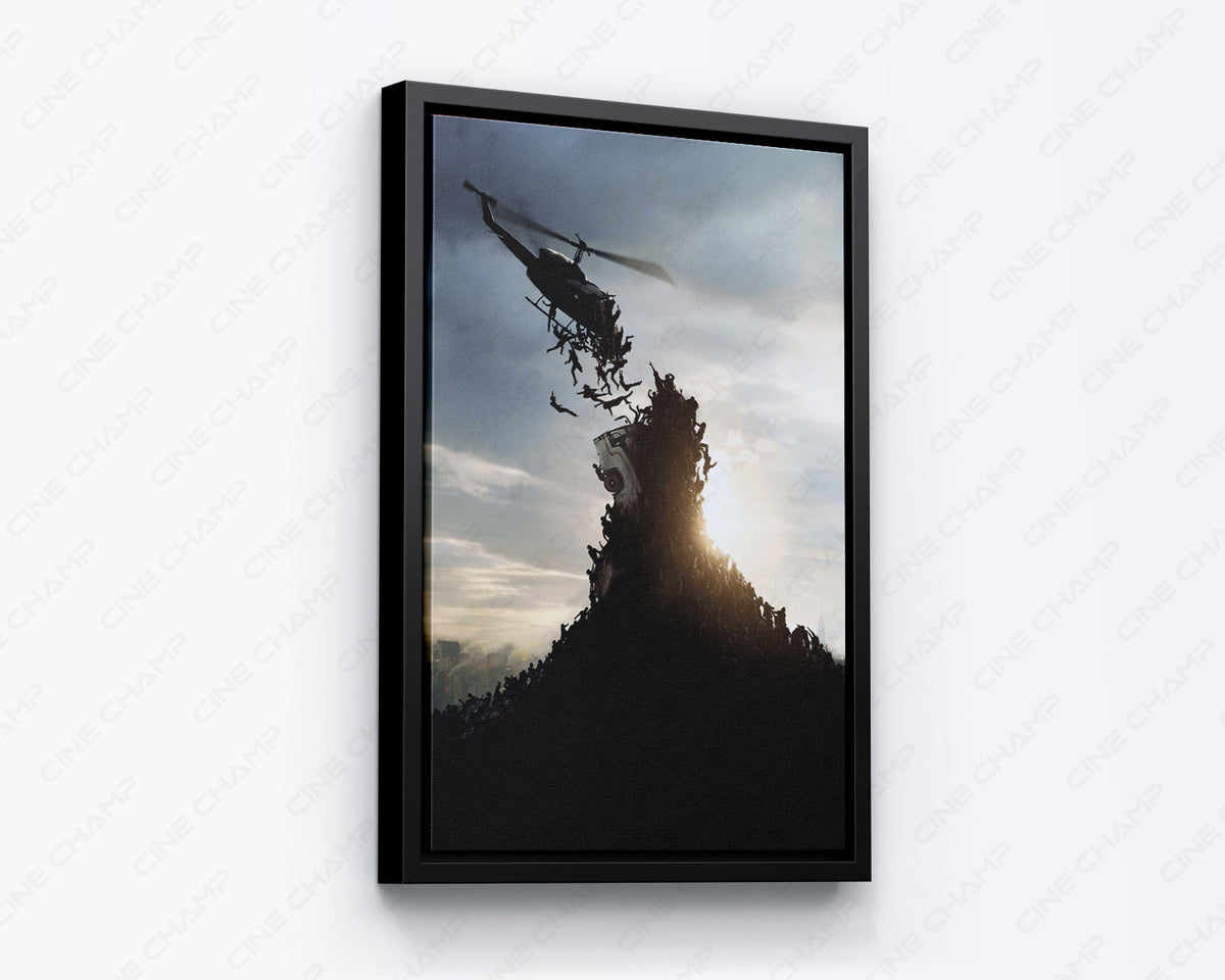 World War Z Canvas Display in a Home Theater