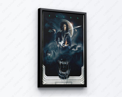 Xenomorph Inspired Horror Movie Canvas Artwork