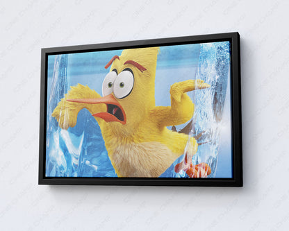 Yellow Angry Birds Movie Poster Canvas