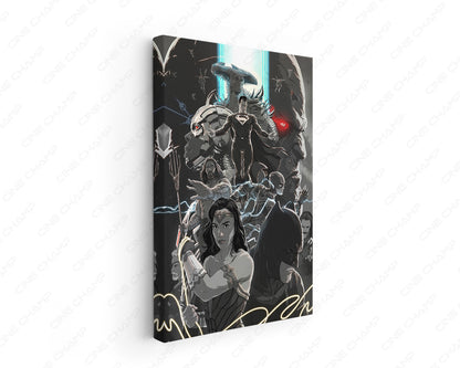 Zack Snyder's Justice League Canvas Wall Art Dark Knight Epic Print