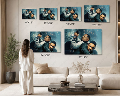 Bad Boys Ride or Die Canvas Wall Art Miami Cop Duo Movie Decor