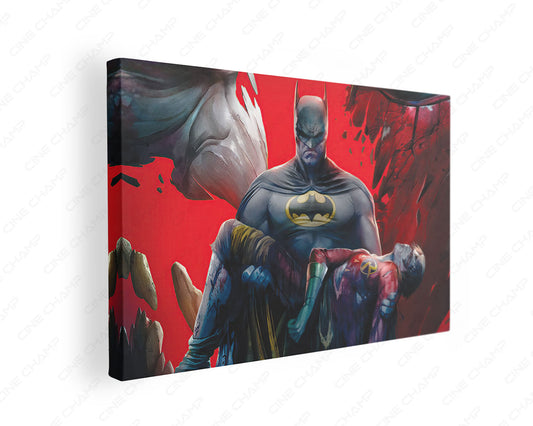 Batman Death in the Family Canvas Wall Art Dark Gotham Story Decor