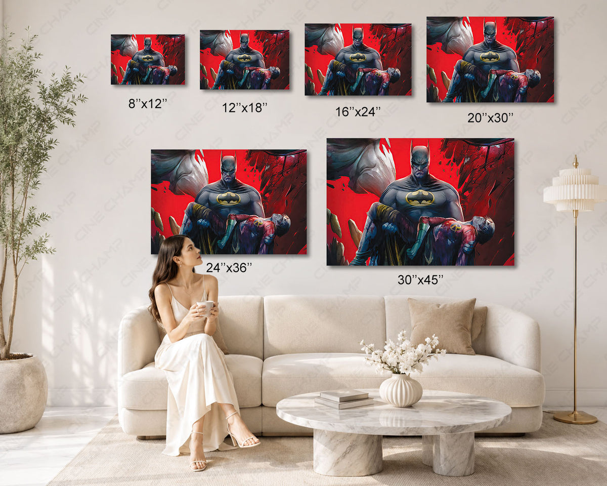 Batman Death in the Family Canvas Wall Art Dark Gotham Story Decor