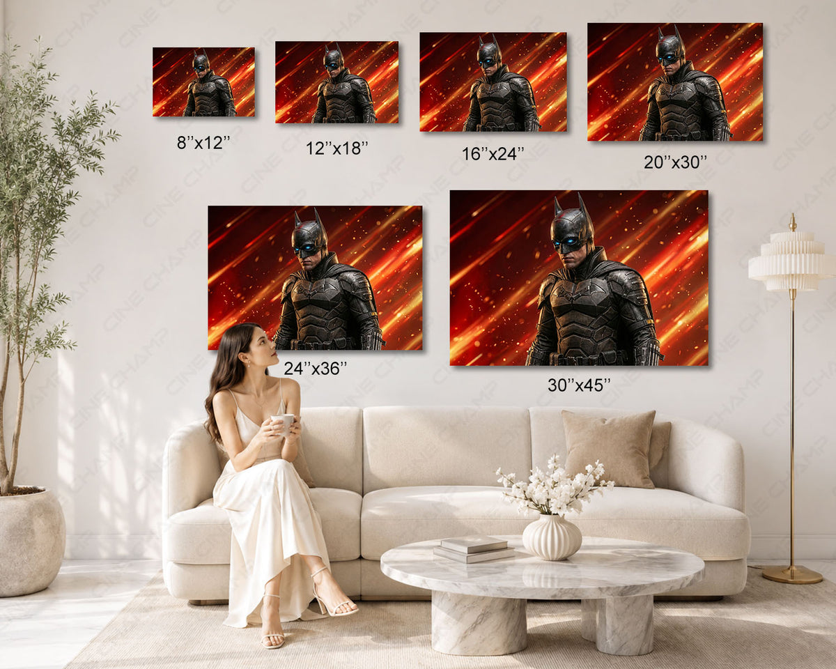 Batman Divine Power Canvas Wall Art Dark Knight Epic Hero Decor