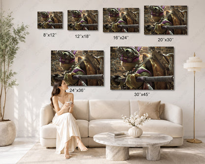 Donatello TMNT Canvas Teenage Mutant Ninja Turtles Ninja Hero Art
