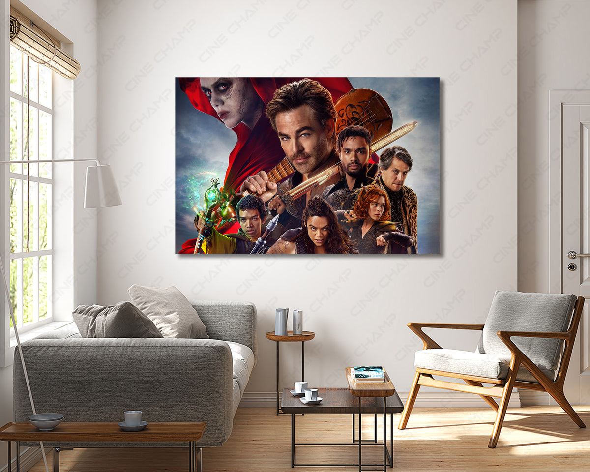 Dungeons and Dragons Honour Among Thieves Canvas Epic Fantasy Adventure Wall Art
