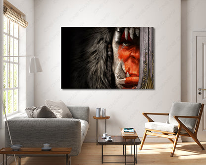 Durotan Warcraft Warrior Canvas Powerful Orc Character Fantasy Wall Art