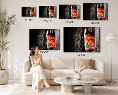 Durotan Warcraft Warrior Canvas Powerful Orc Character Fantasy Wall Art