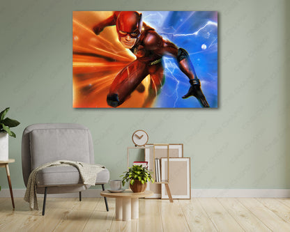 The Flash Canvas Wall Art DC Superhero Speed Force Movie Artwork